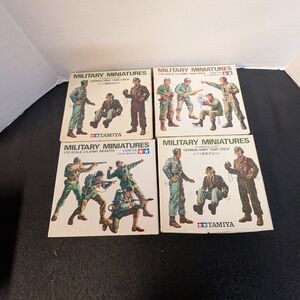 Tamiya Military Miniatures 1/35 Lot German Army Tank Crew US Infantry Weapons